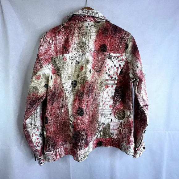 Keren Hart Vintage Textured Artistic Abstract Jacket Size Small - Picture 2 of 10